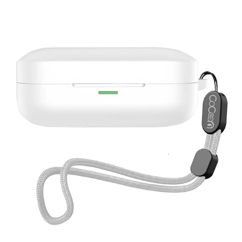 Image of Soft Silicone Case Cover for Realme Buds Air 7 | 7 Pro (Lanyard, White)