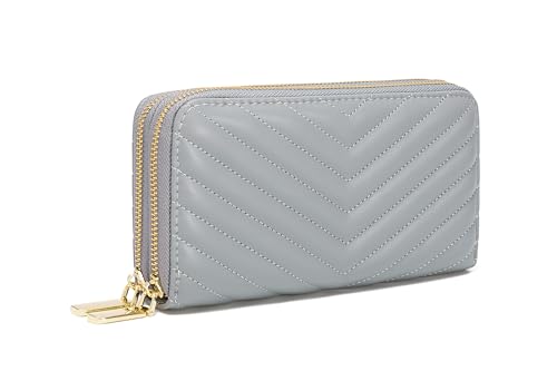 Image of Daisy Rose Dual Zipper Phone Clutch and Wallet for Women - RFID Blocking, PU Vegan Leather Multi-Card Organizer