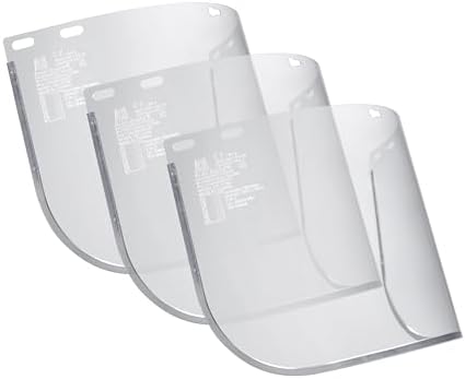 Blue Eagle FC48 Aluminum Edge Clear Face Shield Replacement Visors, 3 Pcs