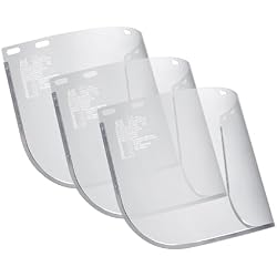 Blue Eagle FC48 Aluminum Edge Clear Face Shield Replacement Visors, 3 Pcs | FC48 | clear faceshield visor | High impact extrusion-grade polycarbonate | Aluminum edge reinforced | 3 replacement visors