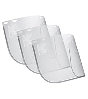Blue Eagle Faceshield Ersatzvisiere (FC48) | Transparent | Hochschlagfestes extrusionsgeeignetes Polycarbonat | 3 Stück
