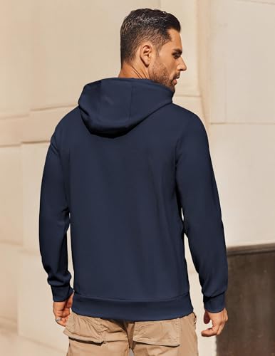 Image of COOFANDY Mens Hoodie Long Sleeve Casual Pullover Hooded Sweatshirt Fashion Drawstring Hoodies with Pocket