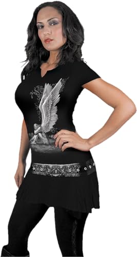 Spiral Direct Enslaved Angel - Stud Waist Mini Dress Black, Vestito Donna, Nero (Black 001), 44 (Taglia Produttore: Medium)