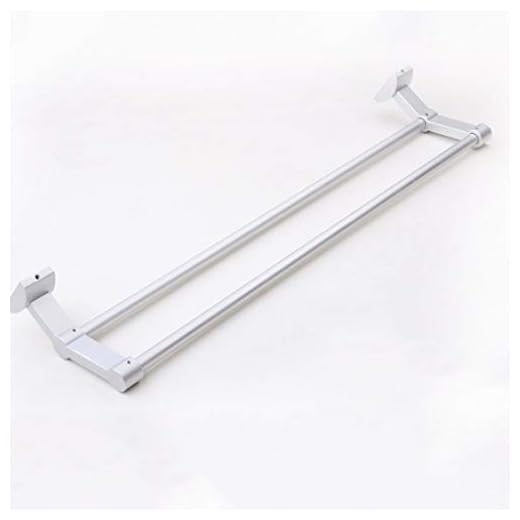 Towel Rack Space Aluminum Alloy Double Towel Bar Bathroom Shelf Accessories Towel Rack 24-inch A407