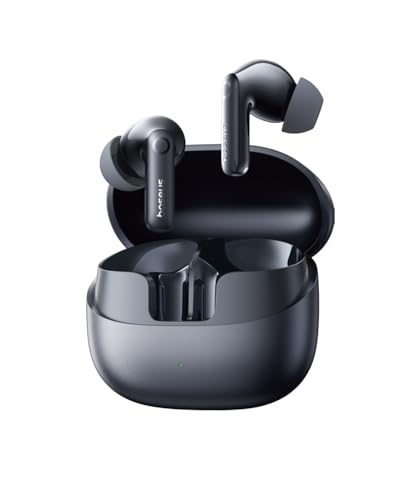 Fones de Ouvido Baseus Bass BP1 Pro Sem Fio com Cancelamento de Ruído, Cancelamento de Ruído Adaptativo em Tempo Real, EQ Ativo Adaptativo, 55H de Tempo de Reprodução, Bluetooth 6.0, Preto
