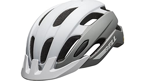 BELL Trace MIPS Casques de vélo pour Hommes, Blanc Mat/argenté, L