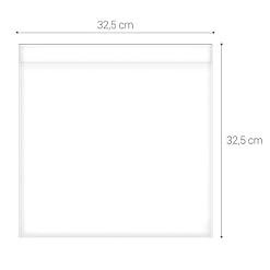 kwmobile Pochette Vinyle 32,5 x 32,5 cm – Lot de 100 Pochettes pour Protection Disques Vinyles – Pochette Transparente 0,05mm avec Fermeture Adhésive - Les Beatles, Paul McCartney, John Lennon, RIngo Starr, George Harrison kwmobile Pochette Vinyle 32,5 x 32,5 cm - Lot de 100 Pochettes pour Protection Disques Vinyles - Pochette Transparente 0,05mm avec Fermeture Adhésive – Image 4
