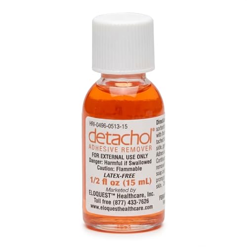 Detachol Adhesive Remover – 15mL Bottle for Safe, Easy Removal of Medical Adhesives, Bandages & Skin Tape – Alcohol and Acetone Free – Gentle on Sensitive Skin