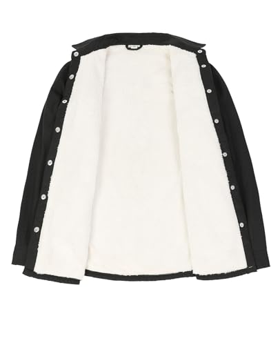 ZENTHACE Women's Flannel Shirt Jacket, Sherpa-Lined Plaid Shacket Jackets, Snap Button Down Outdoor Shirt3