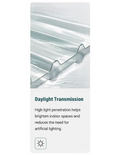 Panel de iluminación natural de plástico transparente para techos de invernadero 3