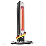 VASNER HeatTower Wärmestrahler – Infrarot Standheizstrahler 2500 Watt - Heizstrahler Terrasse elektrisch 4...