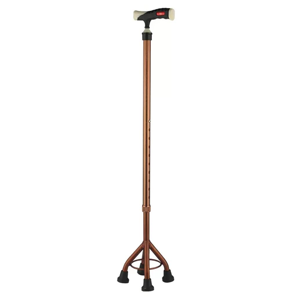 Muletas de aluminio para ancianos, ajustable, ligero, multifuncional, bastón de cuatro patas con diseño telescópico