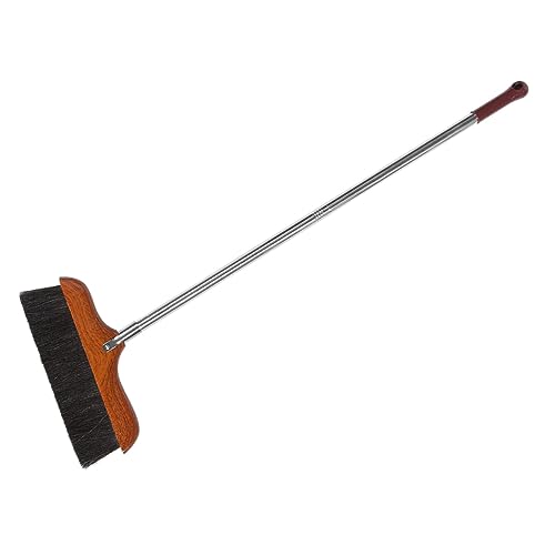 MOLUCKFU Long Handle Soft Bristle Broom for Home Cleaning Multi Functional Indoor Outdoor Use for Kitchen Office and Dust Removal with Capacity Dust Disc