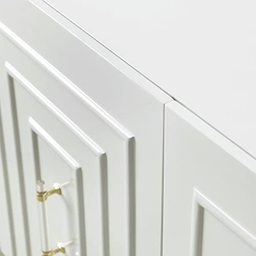 Tov Furniture Famke 31.5" H Transitional Mdf Wood Buffet In White Lacquer #TOP3