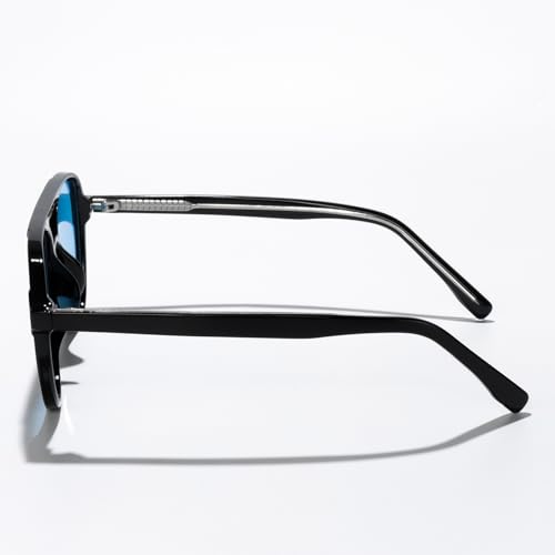 Stylish Double Bridge Aviator Sunglasses for Women Men Retro Frame Trendy Shades for Driving Travel Street Fashion3