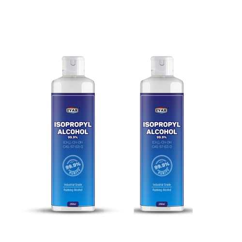 Image of ZYAX Iso-Propyl Alcohol 99.9%, IPA [(CH3)2-CH-OH] CAS: 67-63-0, Pure Laboratory Grade 250ml (2 pack)