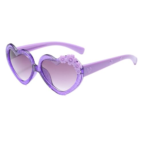 OZPYKAE Girl Heart Flower Sunglasses,Heart Shaped Cute Glasses UV 400 Protection Outdoor Girl Boy Gifts Eyewear Sunglasses