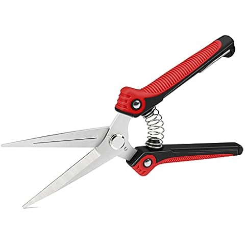 TECOOL Secateurs Pruning Shears Bypass,Heavy Duty Garden Scissors Prime Plant Cuttings Hand Pruner with Ergonomic Anti-Slip Handles Blade Trimmer for Tree Rose,Black Red Cover