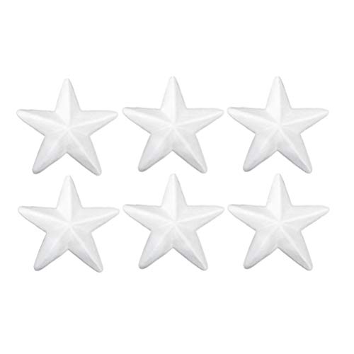 LIFKOME Christmas Star Ornament Pack of 10 8x8cm Foam Star Foam Shape White for DIY Craft Project Christmas Tree Centerpiece Christmas Tree Hanging Star