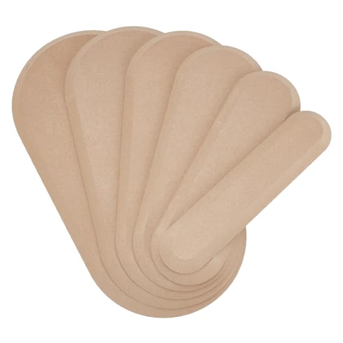 PH Pandahall 6 Tailles Moules de poterie Moules en Argile moules en Bois pour Poterie Moules Drapés Moules en Céramique Formes Ovales pour D'Assiettes en...