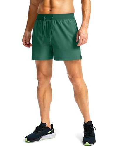 Image of Soothfeel Men's Running Shorts with Zipper Pockets 9 inch / 7 inch / 5 inch Quick Dry Eight Basketball Gym Workout Athletic Shorts