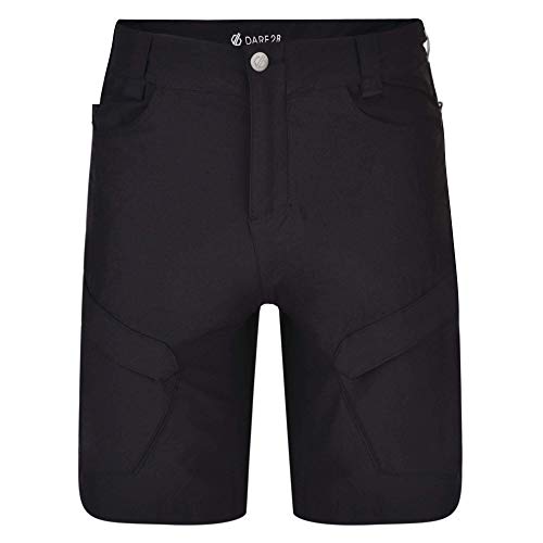 Dare2b Men's Tuned in II Walking Shorts, Water Repellent Windproof Hiking Shorts Black