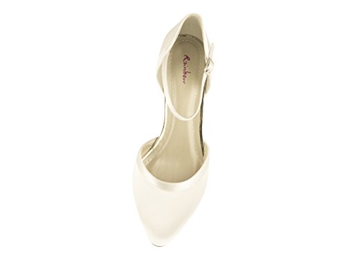Hochzeitsschuhe Rainbow Club Brautschuhe Brianna in Ivory Satin – Größe 40 EU
