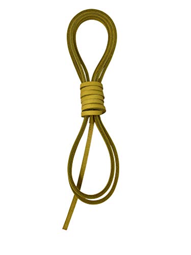 Red Hawk Tannery Glove Lace 3/16”x72” – Baseball & Softball Glove Lace Pack for Glove Relacing – 32 Colors Pro Durability Leather Lacing (LIGHT GOLD)