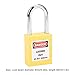 Lockout Lock, 38mm Nylon Safety Padlock with writable Label for Chemical Power Industrial tagout Applications (Yellow)