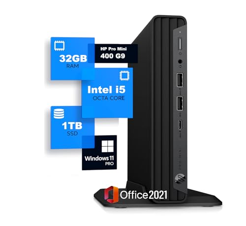 HP Pro Mini 400 G9 �~�j�f�X�N�g�b�v ��13���� Core i5 / 32GB������/1TB SSD/Windows 11 Pro/Wi-Fi 6E/ Bluetooth5.3/Office 2021/DP*2/HDMI2.1/���^�ȃX�y