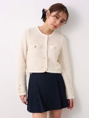 【新品未使用タグ付き】SNIDEL ツイードニットカーディガン ベージュ SNIDEL カーディガン ツイードニットカーディガン レディース