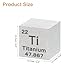 uxcell Titanium Cube, 0.5 Inch High Density Metal Element Cube Metal Density Cube for Chemical Elements Collection Science Education Experiment Application, Silver
