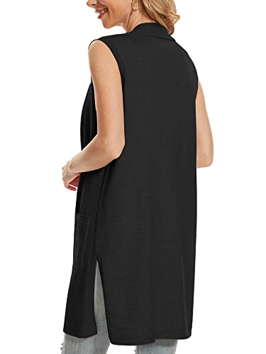 Image of Beautiful Nomad Sleeveless Cardigans for Women Long Sweater Vest