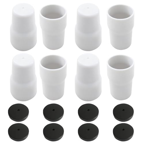 8 Pack Radiator Valve Cap White Plastic Universal Push-Fit Radiator Valve Caps Replacement Central Covers with O Rubber Ring for Safeguarding Home Heating System