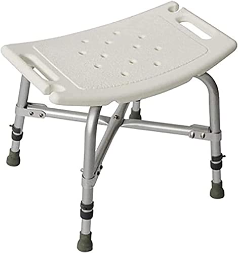 Taburete de ducha ergonómico ajustable para ancianos, silla de baño antideslizante con respaldo, asiento de baño estable, ayuda a la altura ajustable, solución de ducha segura