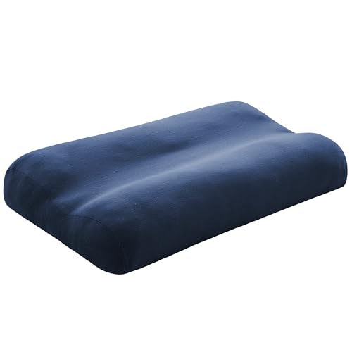 DreamCat's 足枕 脚枕 フットピロー むくみ解消 日本製 高反発 クッション 洗える レッグピロー 足疲れ対策 体圧分散 ふわふわ 男女兼用50x80cm (ダークブルー)の商品画像（Amazon）