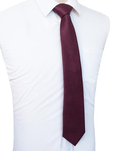 Image of JEMYGINS Solid Color Tie Mens Necktie for Business and Wedding
