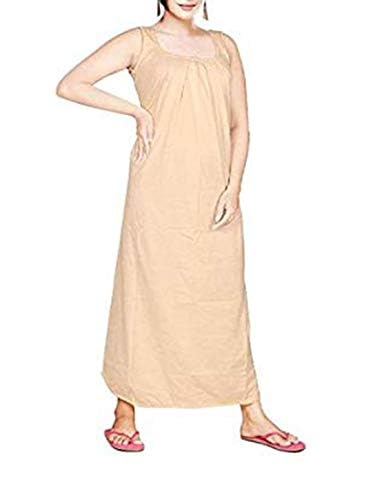 Camisole Long or Women Nighty Innerwear Long Slips or Girls Women Under Frocks Dresses White Black longslip Gold Slip-image-35