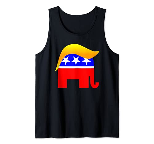 Partido Republicano Elefante Donald Trump Cabello 2020 Elección Camiseta sin Mangas