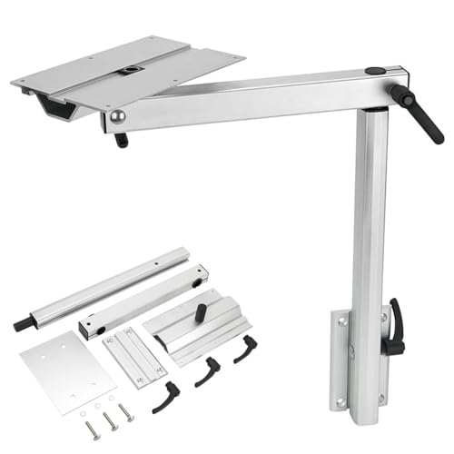 Accskzo RV Adjustable Table Leg, Removable RV Table Leg, Detachable Height Adjustable Aluminum Alloy 360-Degree Swivel Tabletop, Perfect for Yachts, RV, Motorhome, Camping Use