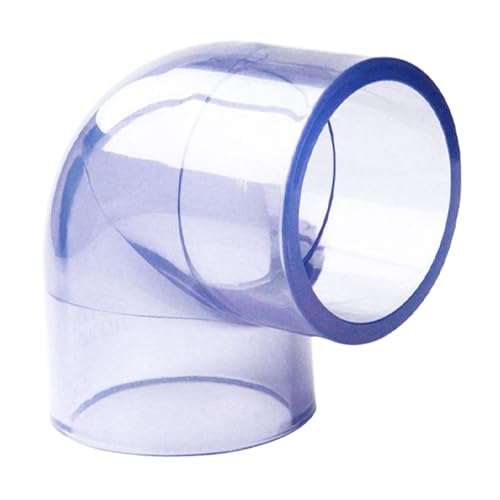 Codo de tubería de PVC transparente, codo de 90 grados de PVC de 2 pulgadas, accesorios de tubería de 2 vías, conectores portátiles para estructura de soporte de jardín de estante de bricolaje, decor