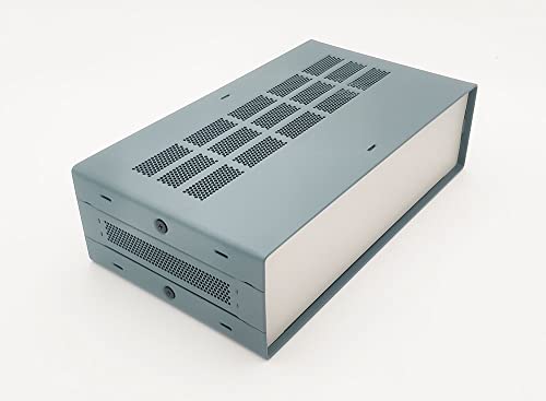 Cheval - Cheval DIY Aluminum Enclosure Multipurpose (Pure Aluminum Enclosure with Mount bar (2U) 87 x 178 x 305 mm.), Slate Grey