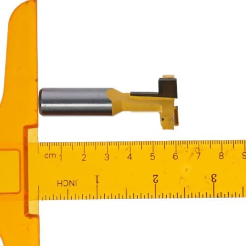 Image of Woodworking Straight Edge T-shaped Cutter,T-groove Carving Drill Bit,1 /2-Inch Shank Carving Tools and Circular Shank Milling Cutter