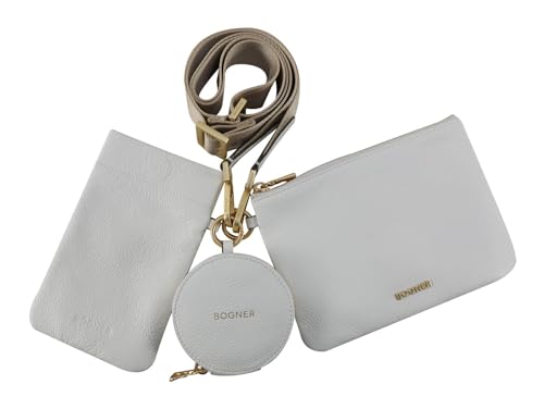 Sac multipoches Bogner Pontresina Marly en cuir et polyester sable blanchi haut de gamme