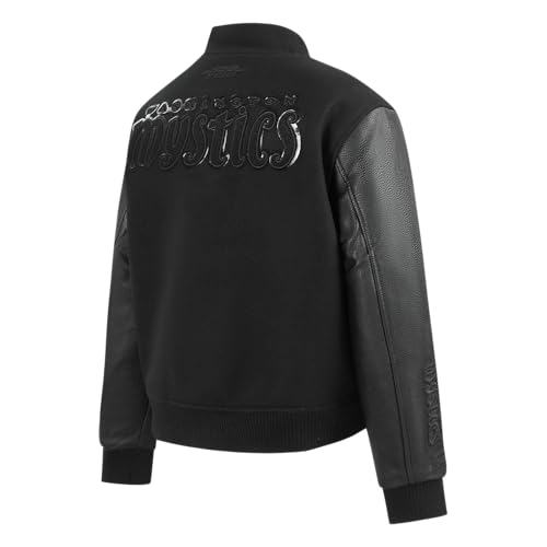 Image of Pro Standard Womens WNBA Classic Triple Black Varsity Jacket