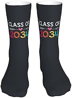 883 Compression Socks Class Of 2034 Crew Socks Breathable Athletic Socks Non Slip Sports Socks For Jogging Hiking Trekking 40cm