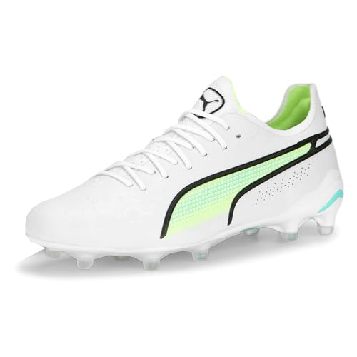 PUMA Womens King Ultimate Firm GroundArtificial Ground Outsole Soccer Cleats Cleated, Firm Ground, Turf - White2