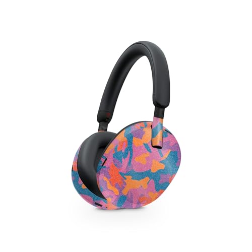 Image of MightySkins Glossy Glitter Skin Compatible with Sony WH-1000XM5 Headphones - Pop Camouflage | Protective, Durable High-Gloss Glitter Finish | Easy to Apply