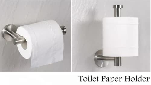 Generic 5 Pieces Bathroom Hardware Accessories Set White Towel Bar Set Wall Mounted Stainless Steel #TOP2