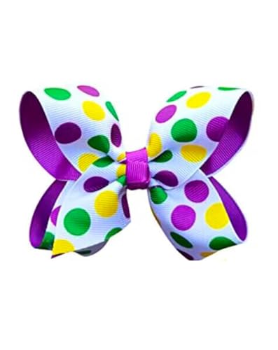 Horquilla para el pelo Mardi Gras y clips de purpurina para niñas